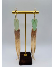 PENDIENTES ARTESANOS DE CRISTAL MARINO