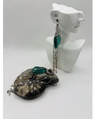 PENDIENTES ARTESANOS DE CRISTAL MARINO