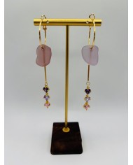 PENDIENTES ARTESANOS DE CRISTAL MARINO