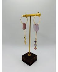 PENDIENTES ARTESANOS DE CRISTAL MARINO