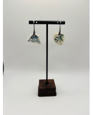 PENDIENTES DE PORCELANA DESGASTADA POR EL MAR