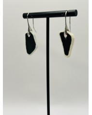 PENDIETES DE PORCELANA DESGASTADA POR EL MAR