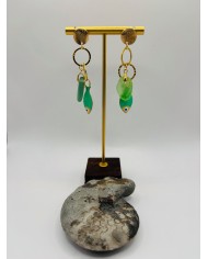 PENDIENTES ARTESANOS DE CRISTAL MARINO