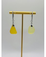 PENDIENTES ARTESANOS DE CRISTAL MARINO