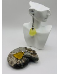 PENDIENTES ARTESANOS DE CRISTAL MARINO