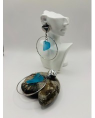 PENDIENTES ARTESANOS DE CRISTAL MARINO