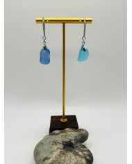 PENDIENTES ARTESANOS DE CRISTAL MARINO