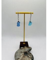 PENDIENTES ARTESANOS DE CRISTAL MARINO