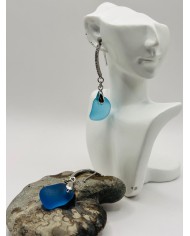PENDIENTES ARTESANOS DE CRISTAL MARINO