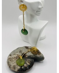 PENDIENTES ARTESANOS DE CRISTAL MARINO