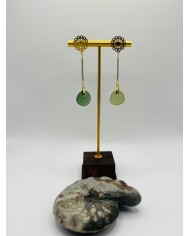 PENDIENTES ARTESANOS DE CRISTAL MARINO