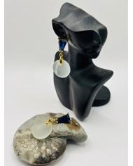 PENDIENTES ARTESANOS DE CRISTAL MARINO