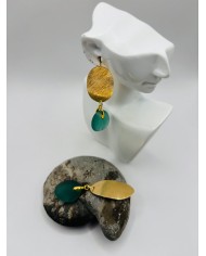 PENDIENTES ARTESANOS DE CRISTAL MARINO
