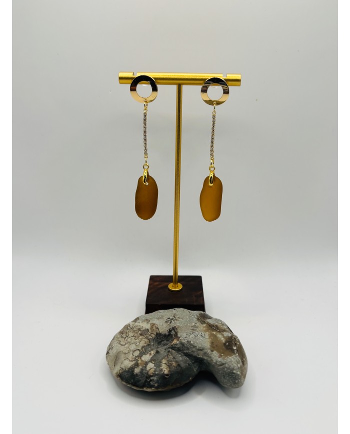 PENDIENTES DE CRISTAL MARINO ARTESANOS
