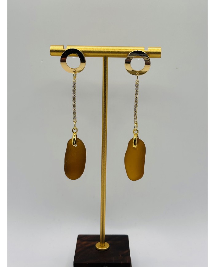 PENDIENTES DE CRISTAL MARINO ARTESANOS