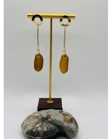 PENDIENTES DE CRISTAL MARINO ARTESANOS