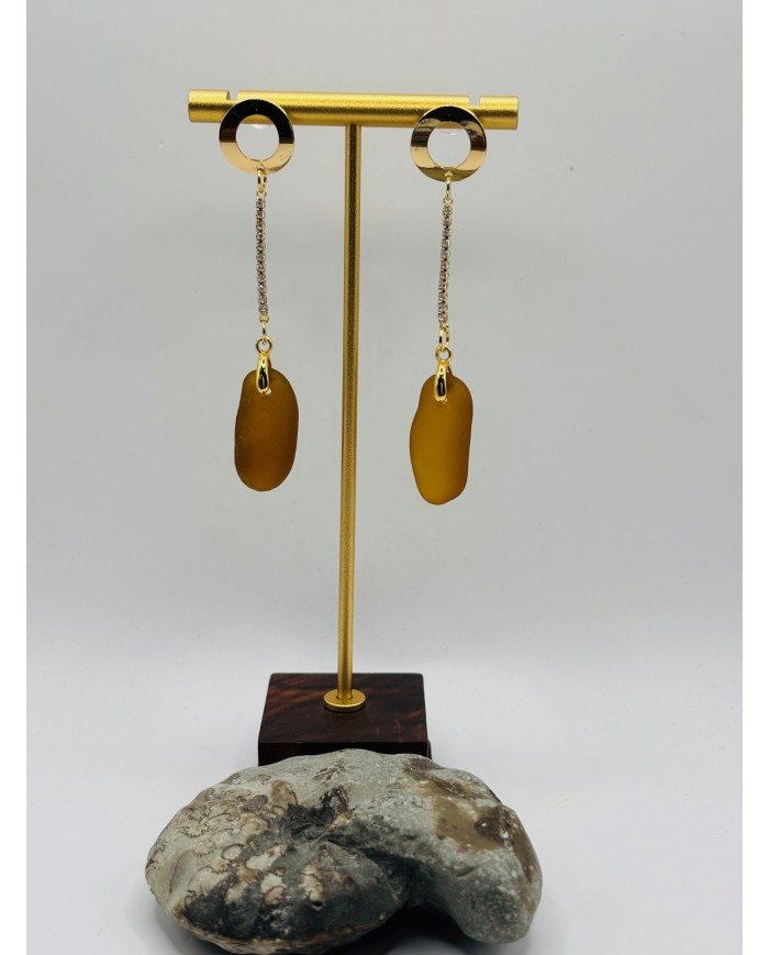 PENDIENTES DE CRISTAL MARINO ARTESANOS