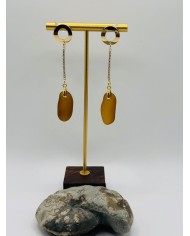 PENDIENTES ARTESANOS DE CRISTAL MARINO
