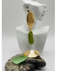 PENDIENTES ARTESANOS DE CRISTAL MARINO