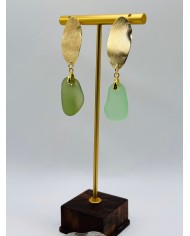 PENDIENTES ARTESANOS DE CRISTAL MARINO