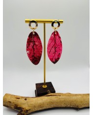 PENDIENTES ARTESANOS DE HOJA NATURAL ESQUELETIZADA