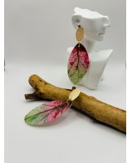 PENDIENTES ARTESANOS DE HOJA NATURAL ESQUELETIZADA