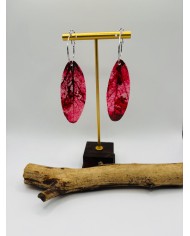 PENDIENTES ARTESANOS DE HOJA NATURAL ESQUELETIZADA