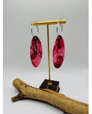 PENDIENTES ARTESANOS DE HOJA NATURAL ESQUELETIZADA