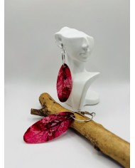 PENDIENTES ARTESANOS DE HOJA NATURAL ESQUELETIZADA