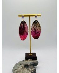 PENDIENTES ARTESANOS DE HOJA NATURAL ESQUELETIZADA