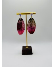 PENDIENTES ARTESANOS DE HOJA NATURAL ESQUELETIZADA