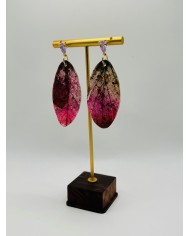 PENDIENTES ARTESANOS DE HOJA NATURAL ESQUELETIZADA