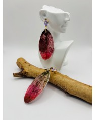 PENDIENTES ARTESANOS DE HOJA NATURAL ESQUELETIZADA