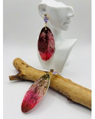 PENDIENTES ARTESANOS DE HOJA NATURAL ESQUELETIZADA