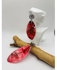 PENDIENTES ARTESANOS DE HOJA NATURAL ESQUELETIZADA