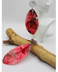 PENDIENTES ARTESANOS DE HOJA NATURAL ESQUELETIZADA