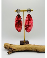 PENDIENTES ARTESANOS DE HOJA NATURAL ESQUELETIZADA