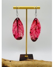 PENDIENTES ARTESANOS DE HOJA NATURAL ESQUELETIZADA
