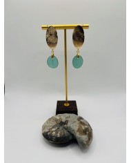 PENDIENTES ARTESANOS DE CRISTAL MARINO