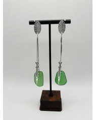 PENDIENTES DE CRISTAL MARINO O LÁGRIMAS DE SIRENA