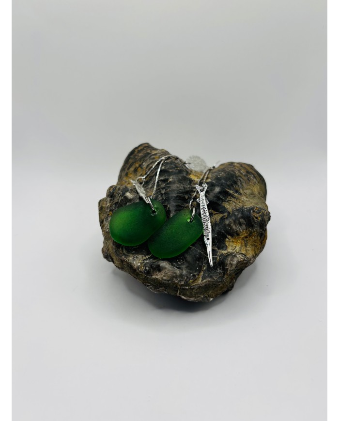 PENDIENTES DE CRISTAL MARINO O LÁGRIMAS DE SIRENA