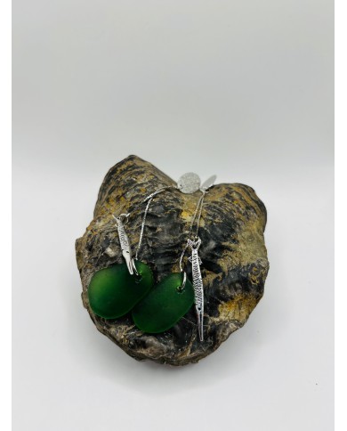 PENDIENTES DE CRISTAL MARINO O LÁGRIMAS DE SIRENA