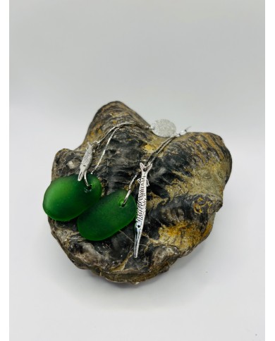 PENDIENTES DE CRISTAL MARINO O LÁGRIMAS DE SIRENA