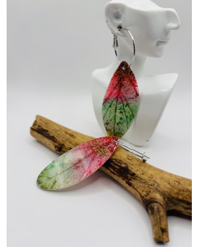 PENDIENTES ARTESANOS DE HOJA NATURAL