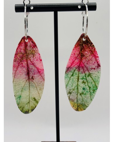PENDIENTES ARTESANOS DE HOJA NATURAL