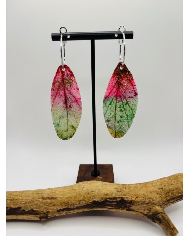 PENDIENTES ARTESANOS DE HOJA NATURAL