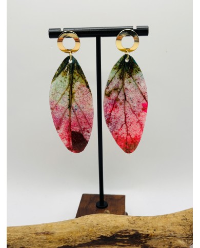 PENDIENTES ARTESANOS DE HOJA NATURAL