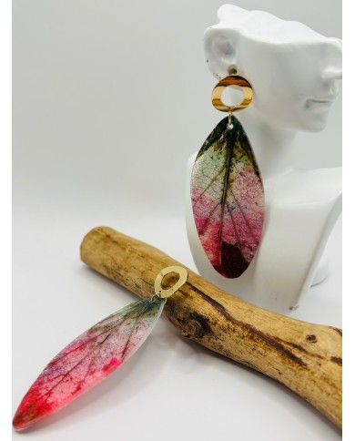 PENDIENTES ARTESANOS DE HOJA NATURAL