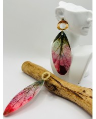 PENDIENTES ARTESANOS DE HOJA NATURAL