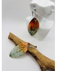 PENDIENTES ARTESANOS DE HOJA NATURAL ESQUELETIZADA